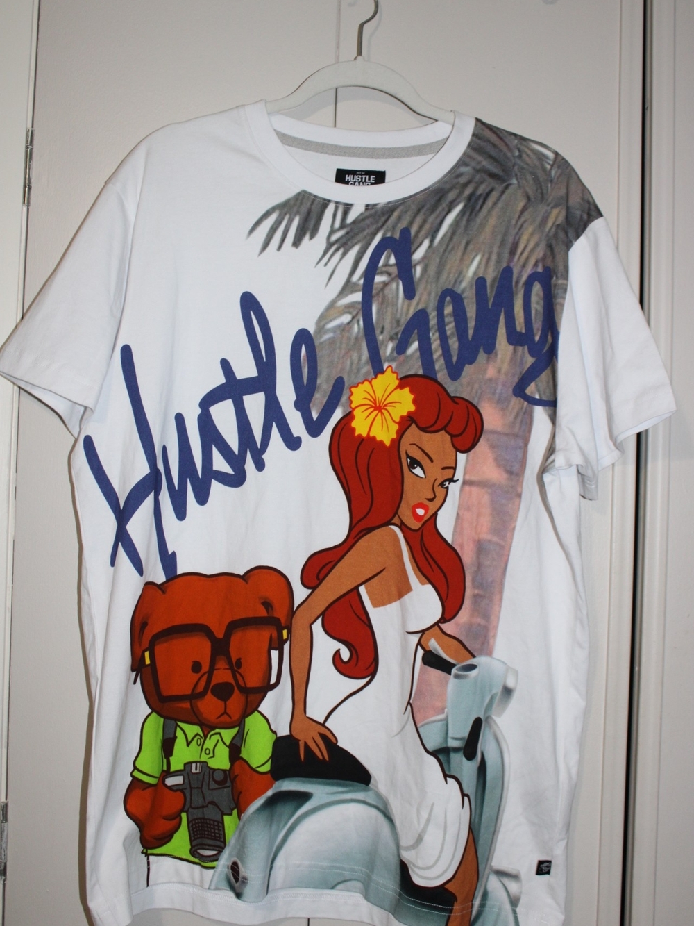 Hustle Gang White Graphic Men's Tee